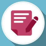 drawing of a paper and pen